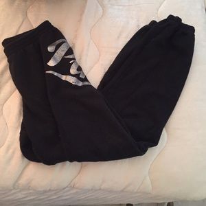 pink victorias secret cropped sweatpants