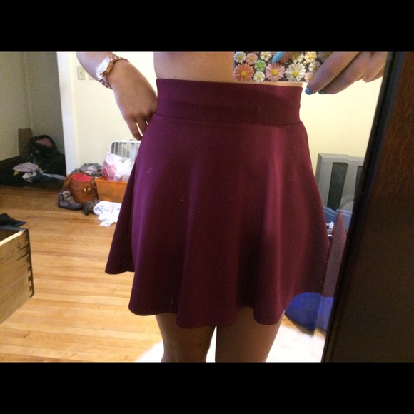 High waisted skater skirt