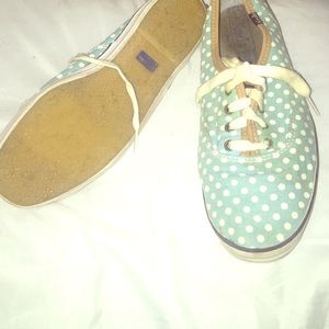 Blue polka dot Keds