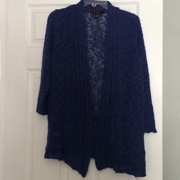 Royal blue sweater 3/4 length sleeves