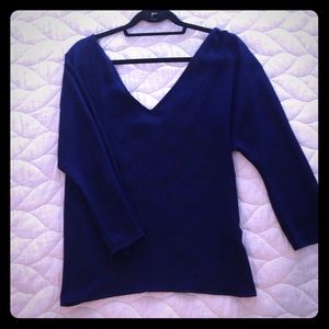 Zara navy blue blouse