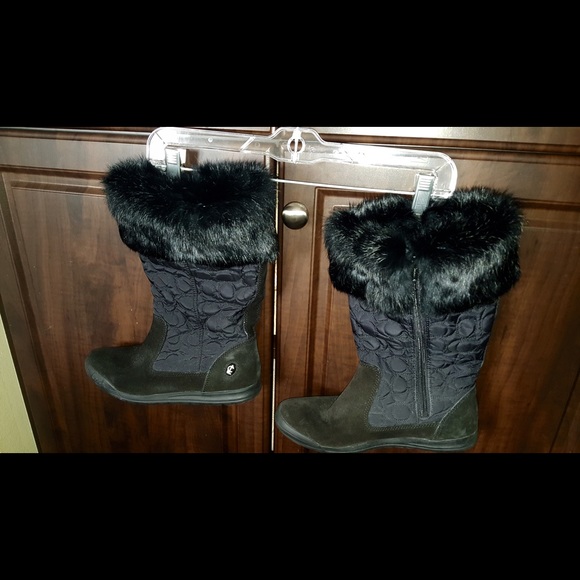 COACH Fur boots.