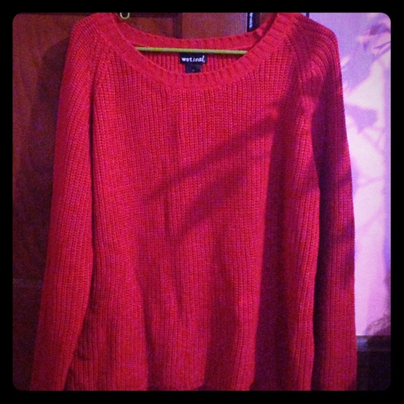RED KNIT NEW SWEATER💜