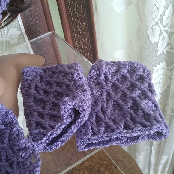Lavender scarf set - Picture 3 of 4
