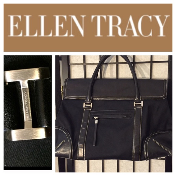 ‼️SOLD‼️ ELLEN TRACY Black Large Black Tote - Picture 6 of 8