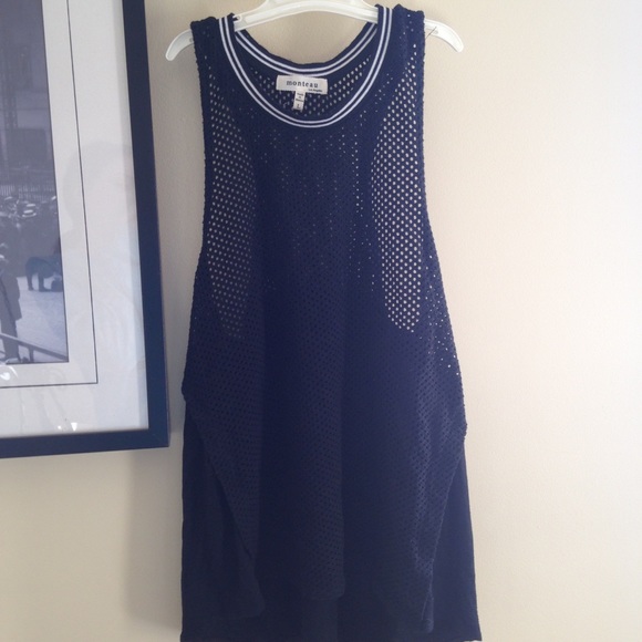 Black Mesh Tank Top