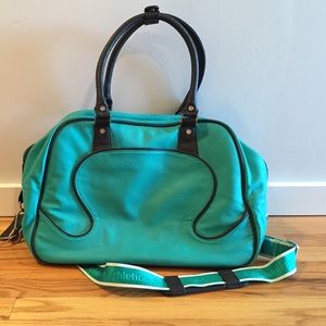 Lululemon Teal Black Crossbody Duffel Bag