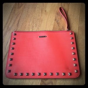 Rebecca Minkoff Orange / Gray Envelope Clutch