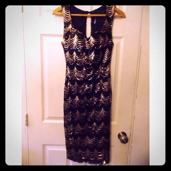 LuLus sequin midi dress