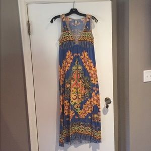 Aztec print maxi dress