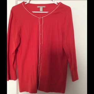 Banana republic orange cardigan