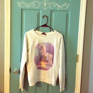 SALE! Today only, Forever 21 white unicorn sweater