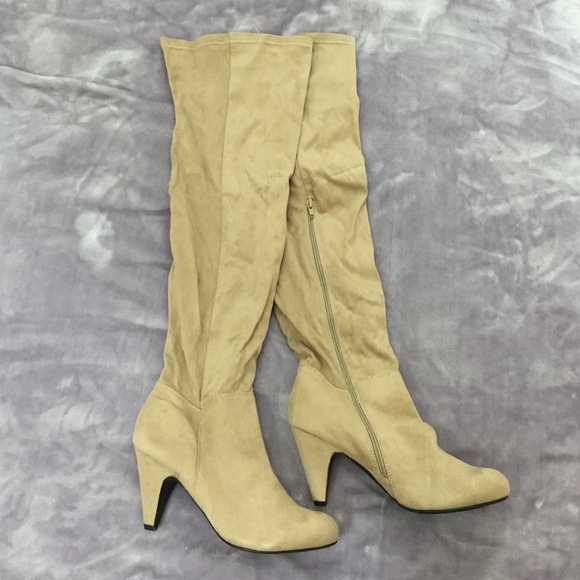 Qupid Shoes - QUPID sexy stretchy over the knee boot - NEW
