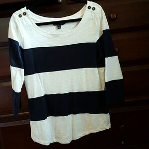 Banana Republic Striped Scoop Neck Shirt