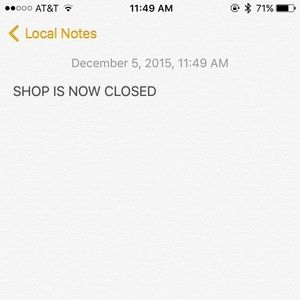 THIS CLOSET IS NOW CLOSES