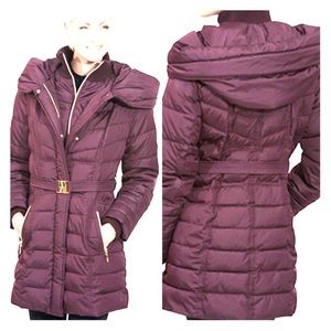 Kensie women's Long Down Coat w/Hood -