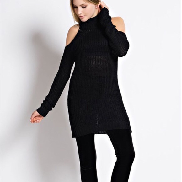 Bare Anthology Sweaters - "Flute" Cold Shoulder Sweater Top