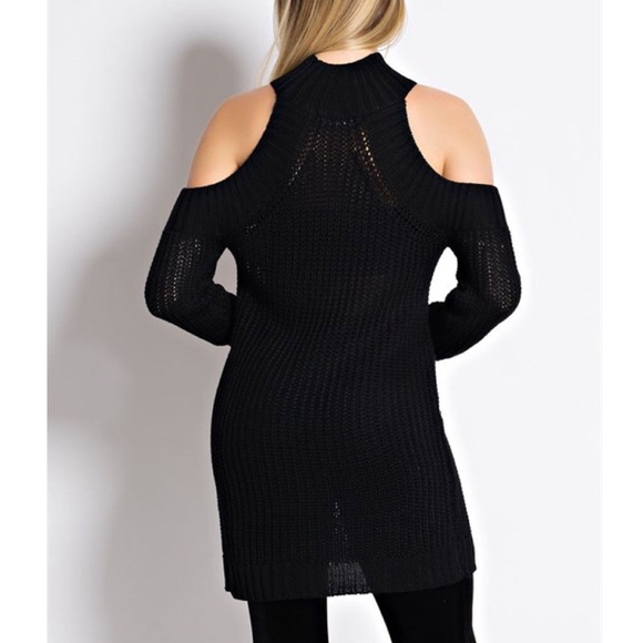 "Flute" Cold Shoulder Sweater Top - Picture 2 of 4