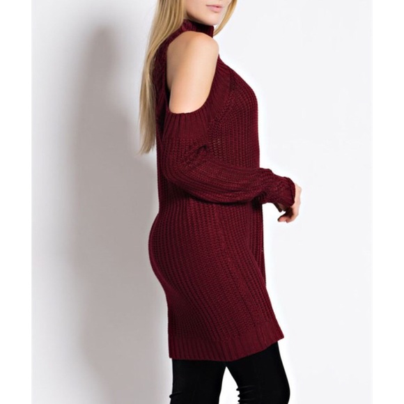 "Flute" Cold Shoulder Sweater Top - Picture 4 of 4