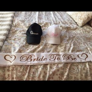 Bride and Groom baseball hats