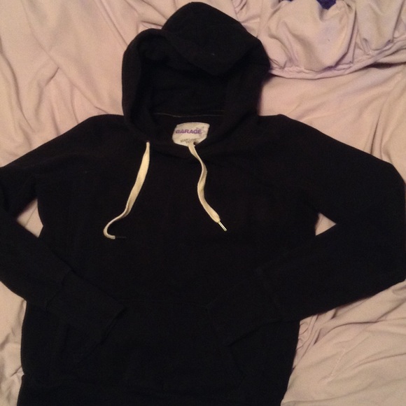 Solid black hoodie