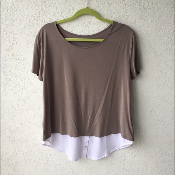 URBAN OUTFITTERS GREY/MAUVE TOP