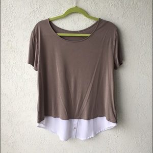 URBAN OUTFITTERS GREY/MAUVE TOP