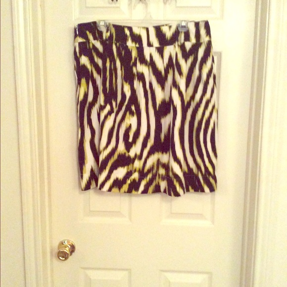 Black and white skirt with lime green accents