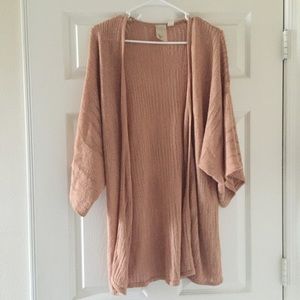 Peach Open Cardigan