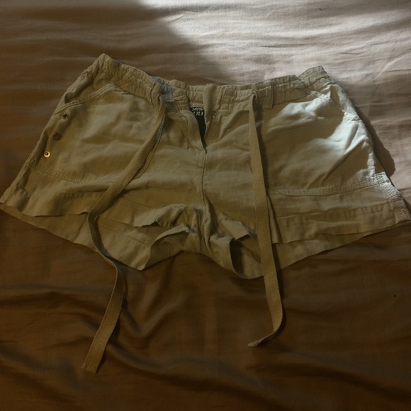 Beige Cotton Shorts