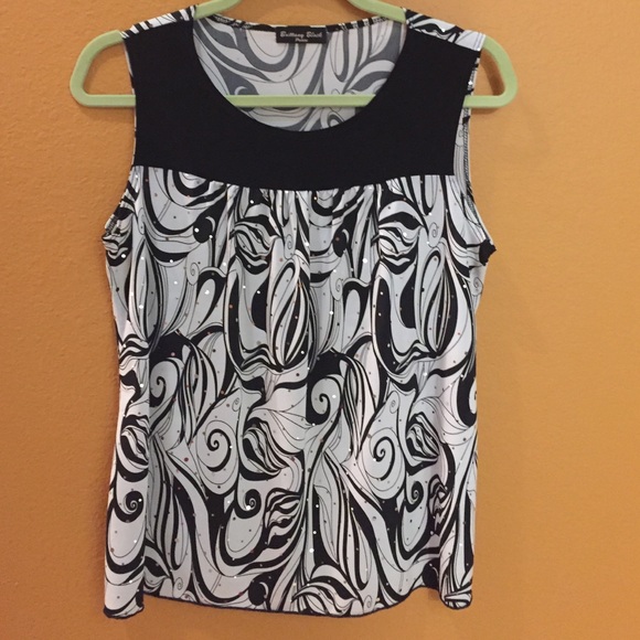 Black & White sparkle top
