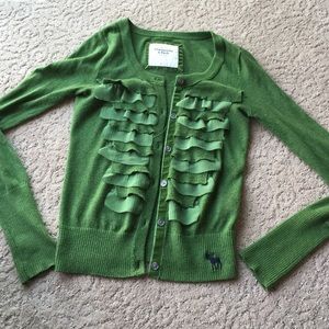 Green Abercrombie Cardigan