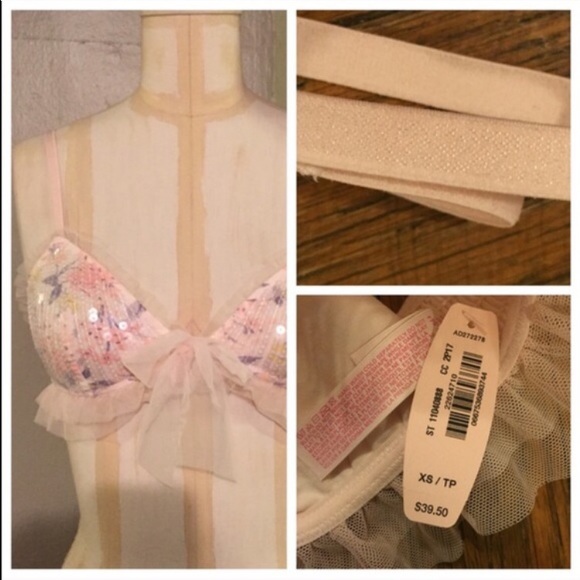VS Darling Sequin FloralBow Bralette! - Picture 4 of 6