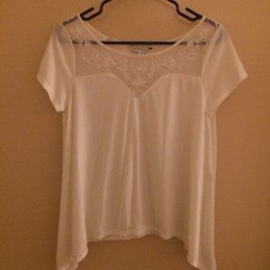 white shirt lace top