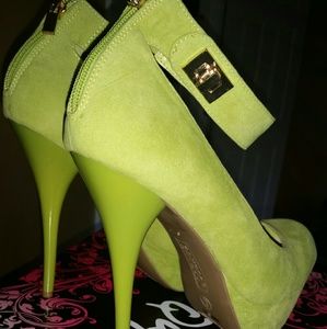 Lime green/multi paisley/orange /red  heel bundle