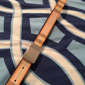 Burberry Brit pink belt with silver buckle