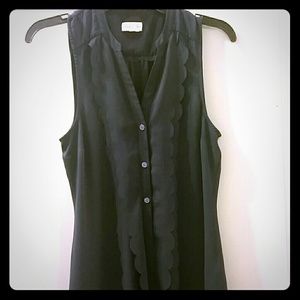 Meadow Rue, from Anthropologie, sleeveless blouse.