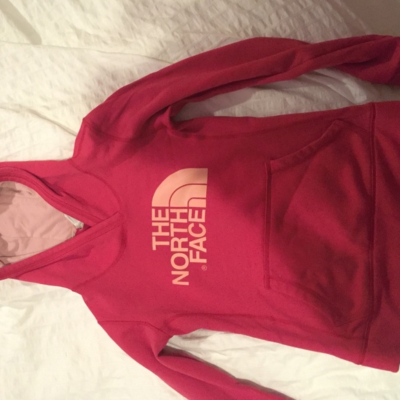 Pink North face hoodie