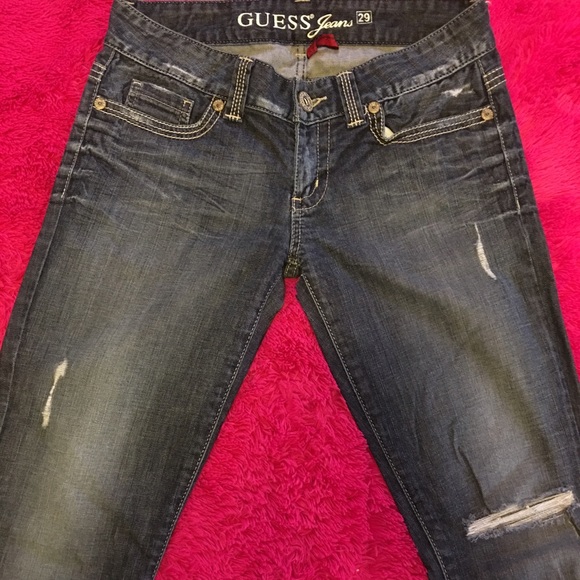 Hot boot cut ripped jeans!