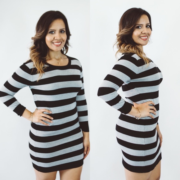 FRENCH CONNECTION Stripe Sweater Dress SOLD - Picture 3 of 4