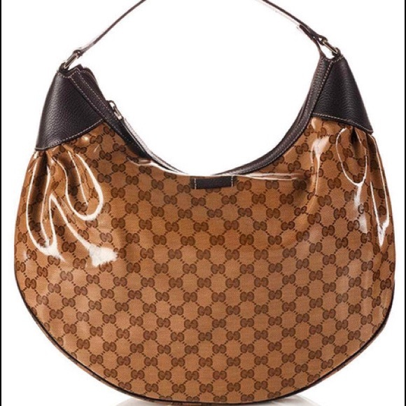 GUCCI GG Guccissima Print Brown Leather Hobo Bag - Picture 1 of 1