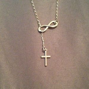 Cross infinate necklace.