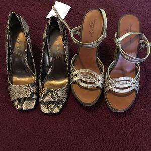 2 pair shoes size 7 and 71/2