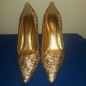 BCBGIRLS Tan Heels