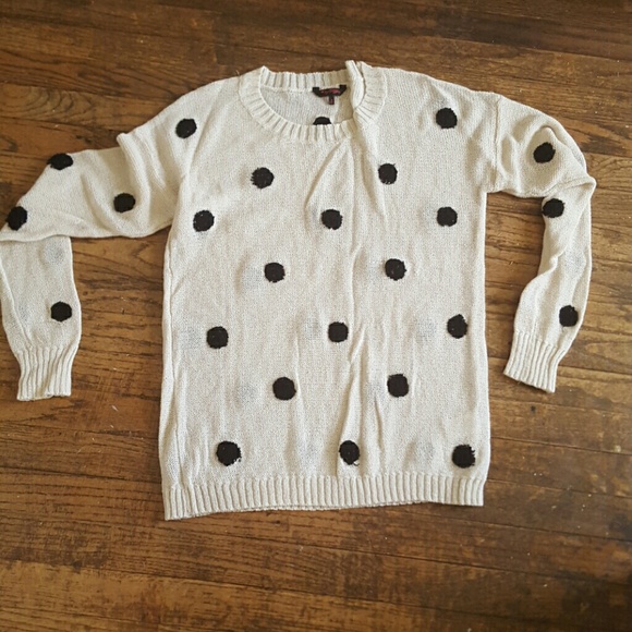 Polka dot knit sweater