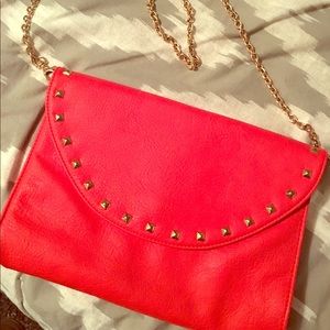 Red Crossbody ✨ Gold Studs