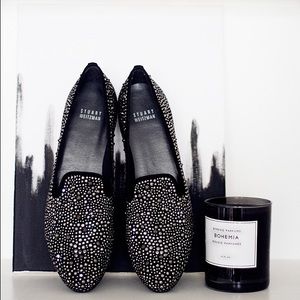 Stuart Weitzman Suede Smoking Slippers