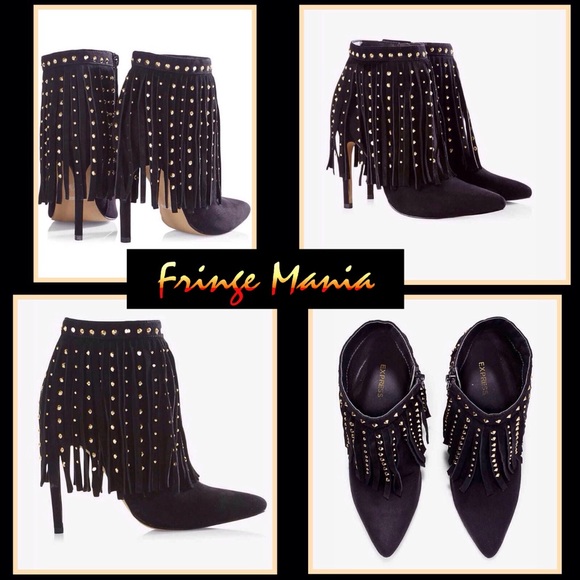 🆕Express Studded Fringe Ankle Boots