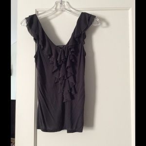 Gray Express ruffle top