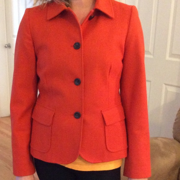 Banana Republic Orange Wool Coat